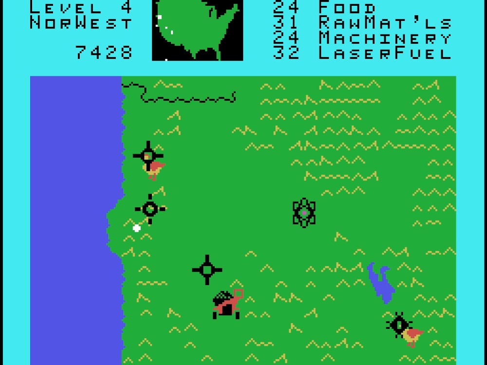 Gameplay of War Room for Colecovision